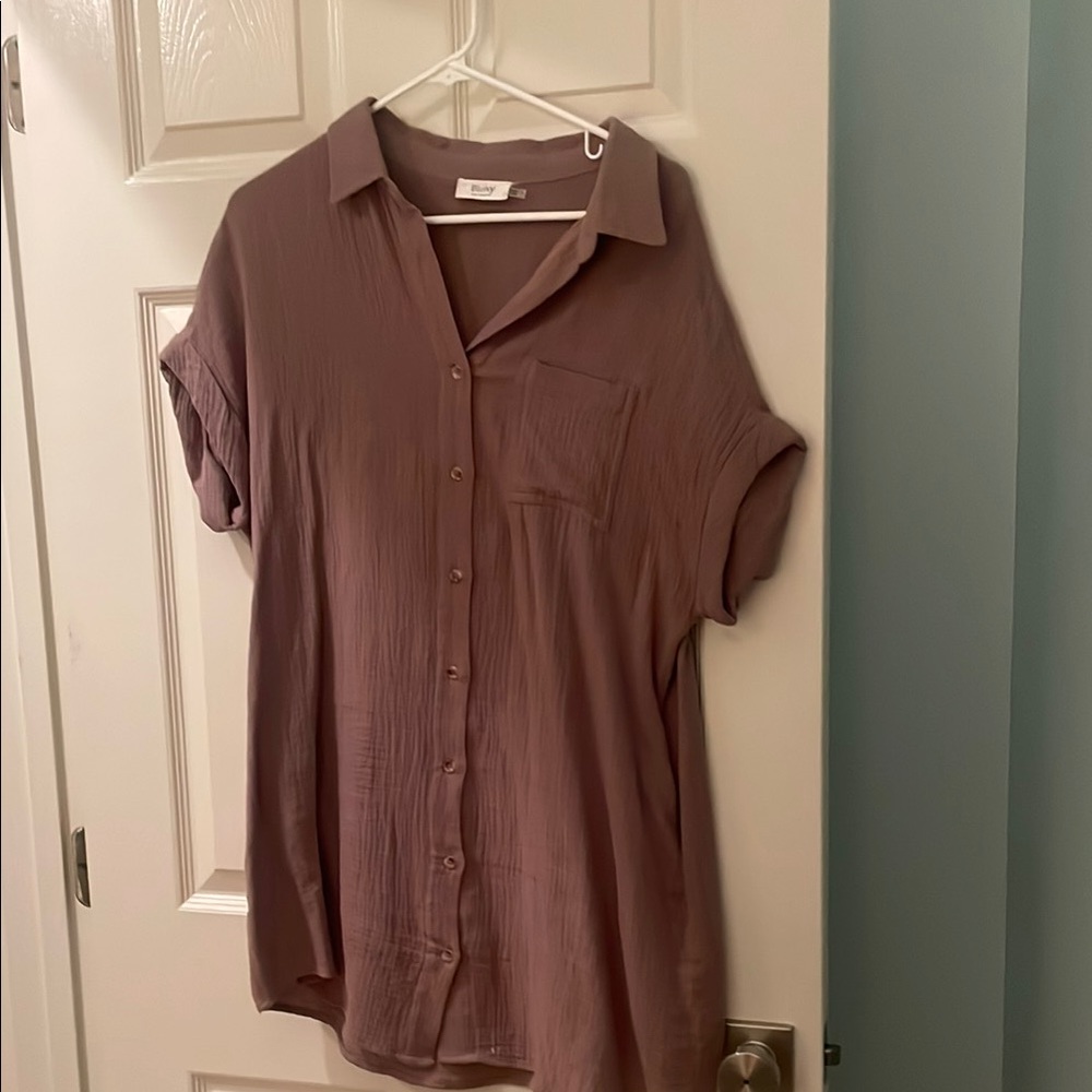 Women's Mauve Button-Up dress
